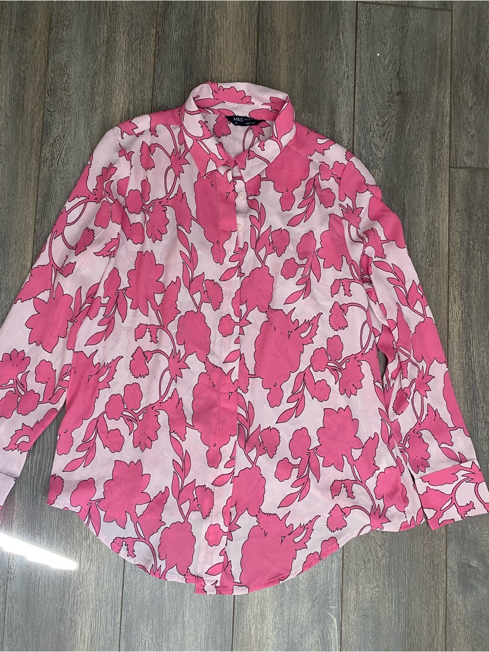 H&M Pink Floral Button-Down Shirt